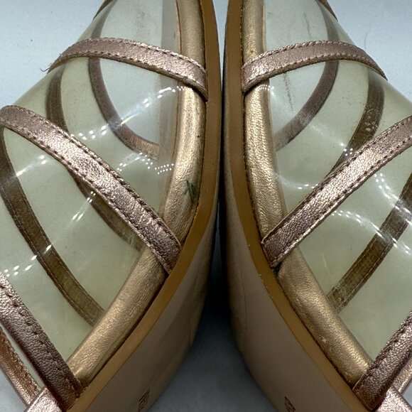 Kate Spade Whitby Slide Sandals | Rose Gold Cork Heels | Size 8.5M - Picture 6 of 11